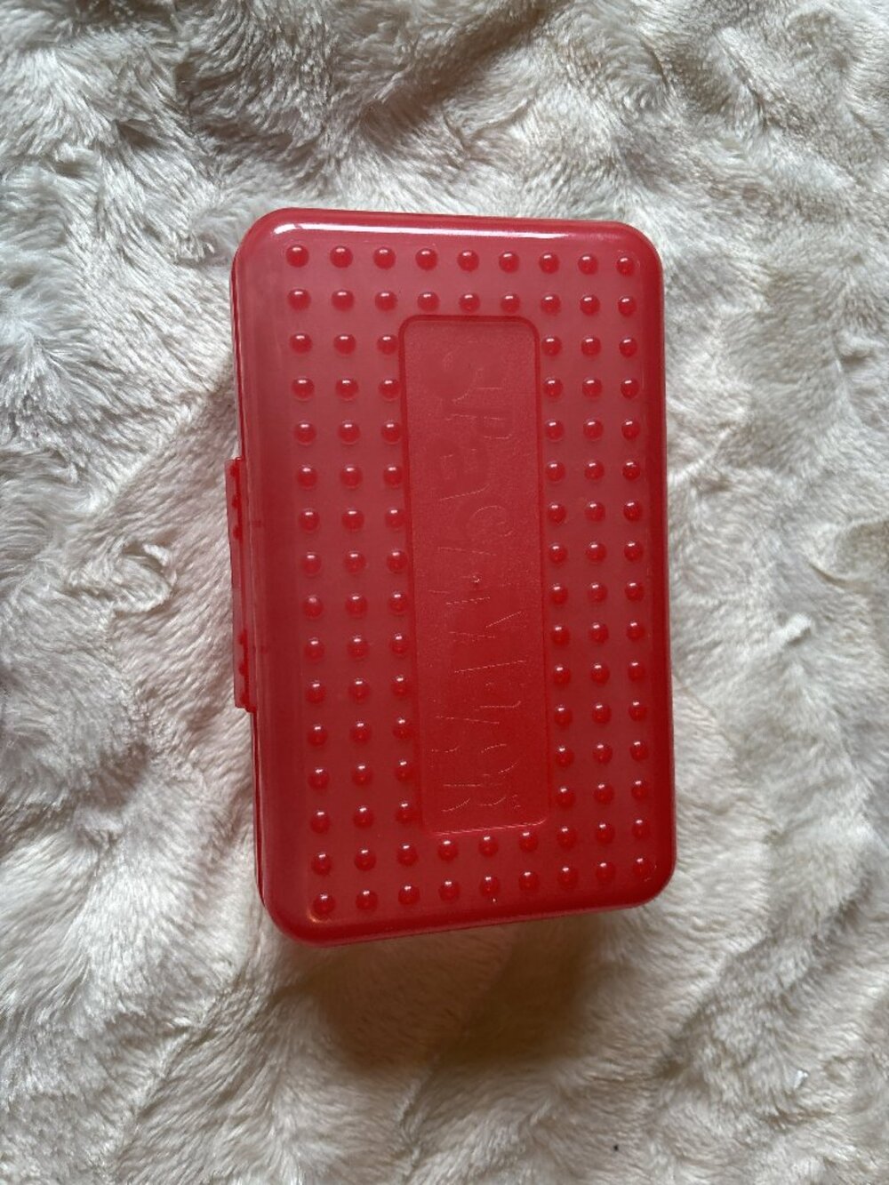 $7 ADD ON Spacemaker Red Storage Pencil Box with 50 Used Crayola Crayons